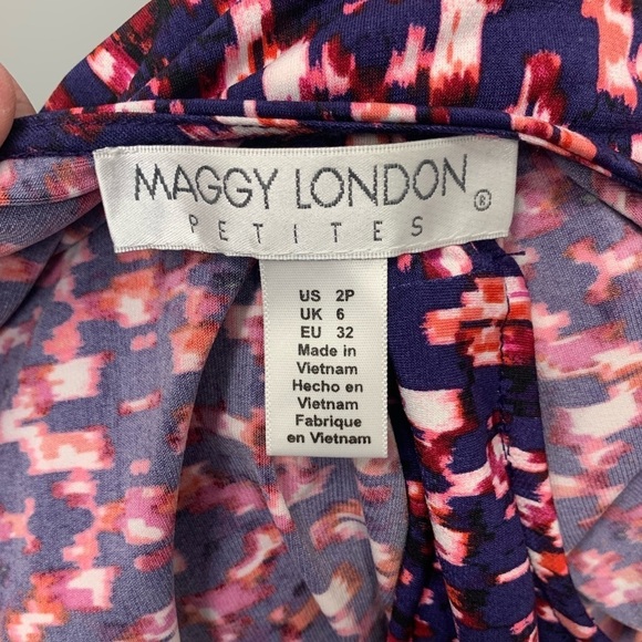 Maggy London Womens Printed Short Casual Wrap Dress Size‎ 2. - Picture 3 of 3